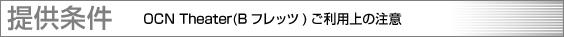 提供条件 OCN Theater (Bフレッツ)ご利用上の注意